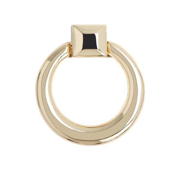 Utopia Alley Utopia Alley Anello Ring Cabinet Pull Polished Gold 1.6" x 1.9" HW281PLGD021 - main